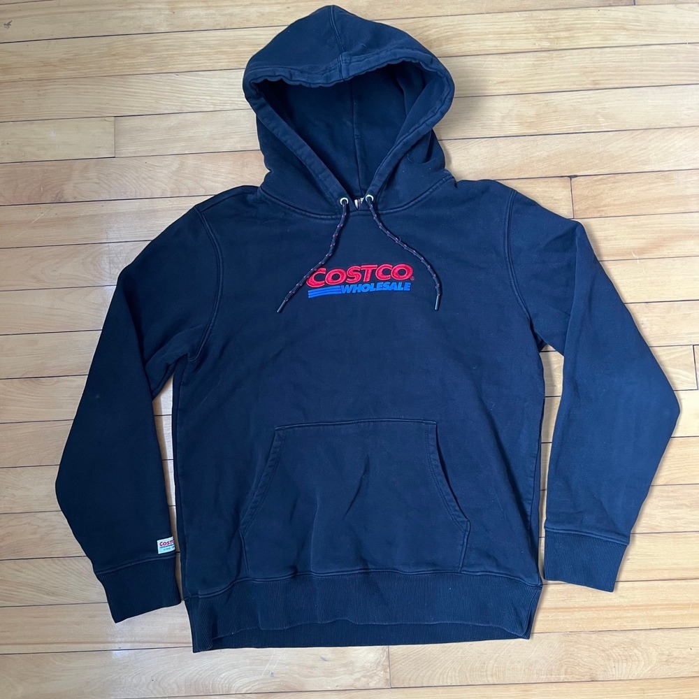 Costco Wholesale Embroidered Logo Hoodie Black Kirkland Signature Mens S Women M